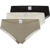 Schiesser String ivoire / taupe / noir