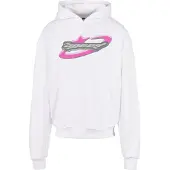 Mister tee Sweat-shirt gris / gris foncé / rose néon / blanc