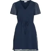 Vila Falia Short Sleeve Short Dress Bleu 44 Femme