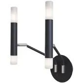 Maytoni Applique murale, métal verre, noir, 4 flammes, H 34,5 cm