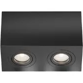 Maytoni Atom plafonnier, lampe de plafond 2x GU10 noir (GU10)
