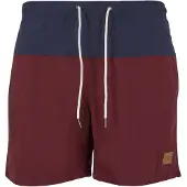 Urban Classics Shorts de bain bleu marine / bourgogne
