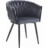 Leobert Chaise ORION - velours gris foncé x 1