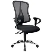 Topstar Siège de bureau Head Point SY Deluxe résille, tissu noir (39 - 51 cm)