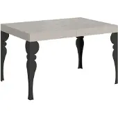 Itamoby Table Extensible Paxon Cashmere 140/244X90 Cm Avec Pieds Anthracite