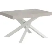Itamoby Table Extensible Volantis Cashmere 140/400X90 Cm Avec Pieds Blancs
