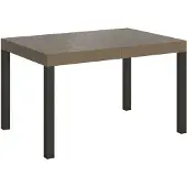 Itamoby Table Extensible Everyday 120/224X90 Cm Gris Tourterelle Avec Pieds Anthracite