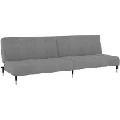 vidaXL Canapé-lit à 2 places gris clair velours