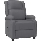 vidaXL Fauteuil relax gris similicuir