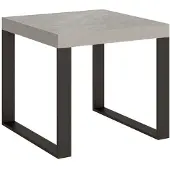 Itamoby Table Extensible 90/246X90 Cm Tecno Pieds Cachemire Anthracite