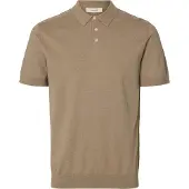 SELECTED MEN Berg Short Sleeve Polo Marron XL Homme