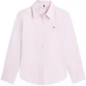 Tommy Hilfiger Ess Poplin Regular Fit Long Sleeve Shirt Rose 46 Femme