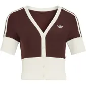 Adidas V-neck Short Sleeve Shirt Marron XS Femme