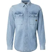 G-Star Chemise Marine Denim Slim - Bleu moyen - Hommes