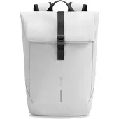 XD Design Sac à dos Urban hydrofuge à rabat, couleur crème et noir