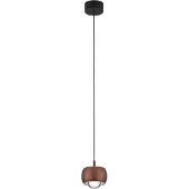 Nova Luce Conga - lampe suspendue - Ø 9,6 x 140 cm - 13W LED inclus - café