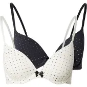 Hunkemoller Soutien-gorge 'P&M' noir / blanc