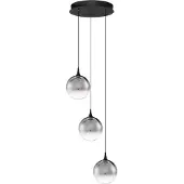 Lyora Suspension Orenda Verre fumé à 3 lumières