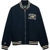 Superdry Twill Varsity Bomber Jacket Bleu 3XL Homme