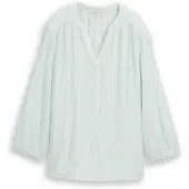 Tom Tailor Chemisier menthe / blanc