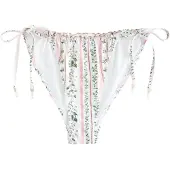 Next Bas de bikini vert / rose / blanc