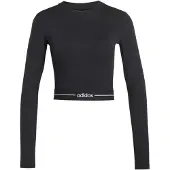 Adidas T-shirt fonctionnel 'HYPERGLAM' noir / blanc