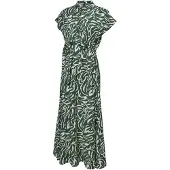 Vero moda Maternity Robe-chemise 'VMMJosie' vert foncé / blanc cassé