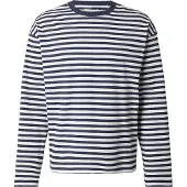 Weekday T-Shirt bleu marine / blanc cassé