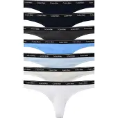 Calvin Klein Underwear String crème / bleu marine / bleu pastel / bleu clair / graphite / blanc