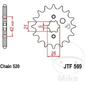 Jt Pignon acier standard 569 - 520