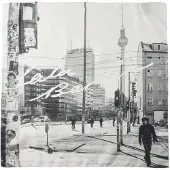 Lala Berlin Foulard 'Berlin' gris / gris clair / noir / blanc cassé