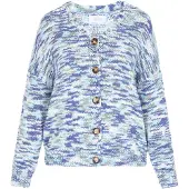Usha Cardigan bleu / blanc