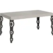 Itamoby Table Extensible En Cachemire Karamay 160/420X90 Cm Avec Pieds Anthracite