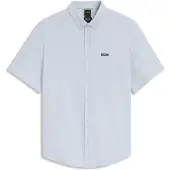 BOSS pour homme. 50555951 Chemise Regular Fit light blue (L), Bleu, Casuel, Coton, Manche courte
