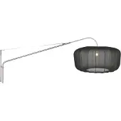 Steinhauer Lampe murale Vela Lino gris métal avec teinte noire Ø60cm