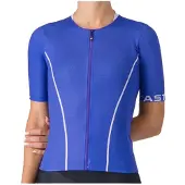 Castelli Anima Flow Short Sleeve Jersey Bleu S Femme
