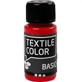 Creativ Company Textile Colour Peinture textile semi-opaque - Rouge primaire, 50ml