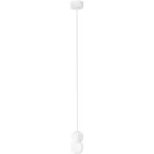 Nova Luce Zero - lampe suspendue - Ø 8 x 115 cm - blanc sablé