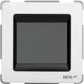 Danfoss Thermostat avec écran tactile pour la régulation des chauffages au sol électriques, type de sonde : pièce et sol, blanc pur RAL 9010, 1 pièce.