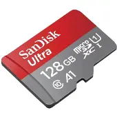 SanDisk Ultra - Carte mémoire flash (adaptateur microSDXC vers SD inclus) - 128 Go - A1 / UHS-I U1 / Class10 - microSDXC UHS-I