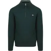 Gant pour homme. 87213 Pull demi-zip vert (XL), Casuel, Laine, Manche longue