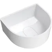 Omnires Cadence M+ halbrunder Aufsatzwaschtisch 42x37 cm, weiss (370 mm, 420 mm)