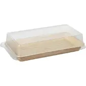 Starpak Bols à sushi avec couvercle en rPET "Combipack"., Contenant à usage unique, Marron