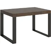 Itamoby Table Extensible 120/380X90 Cm Tecno Noyer Avec Pieds Anthracite
