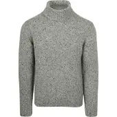 Suitable Pull Col Roulé Donnegal Tweed Laine Eco Gris taille XXL