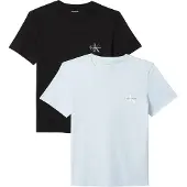 Calvin Klein Pacquet Double T-shirts Monologo Femme Plein Air/Noir
