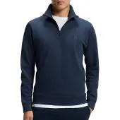 Hugo Boss pour homme. 50468926 Sweatshirt polaire col zippé Navy (M), Bleu, Casuel, Coton, Marine