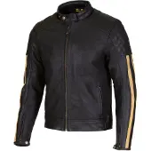 Merlin Icon D3O Veste en cuir de moto perforée