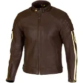 Merlin Veste de moto en cuir perforé Icon D3O, marron, taille 54