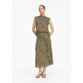 Comma Jupe olive / blanc